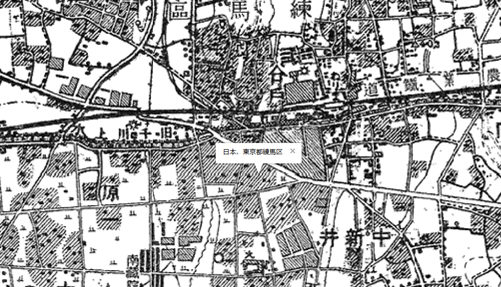 1950年（昭和25年）練馬区周辺の地図